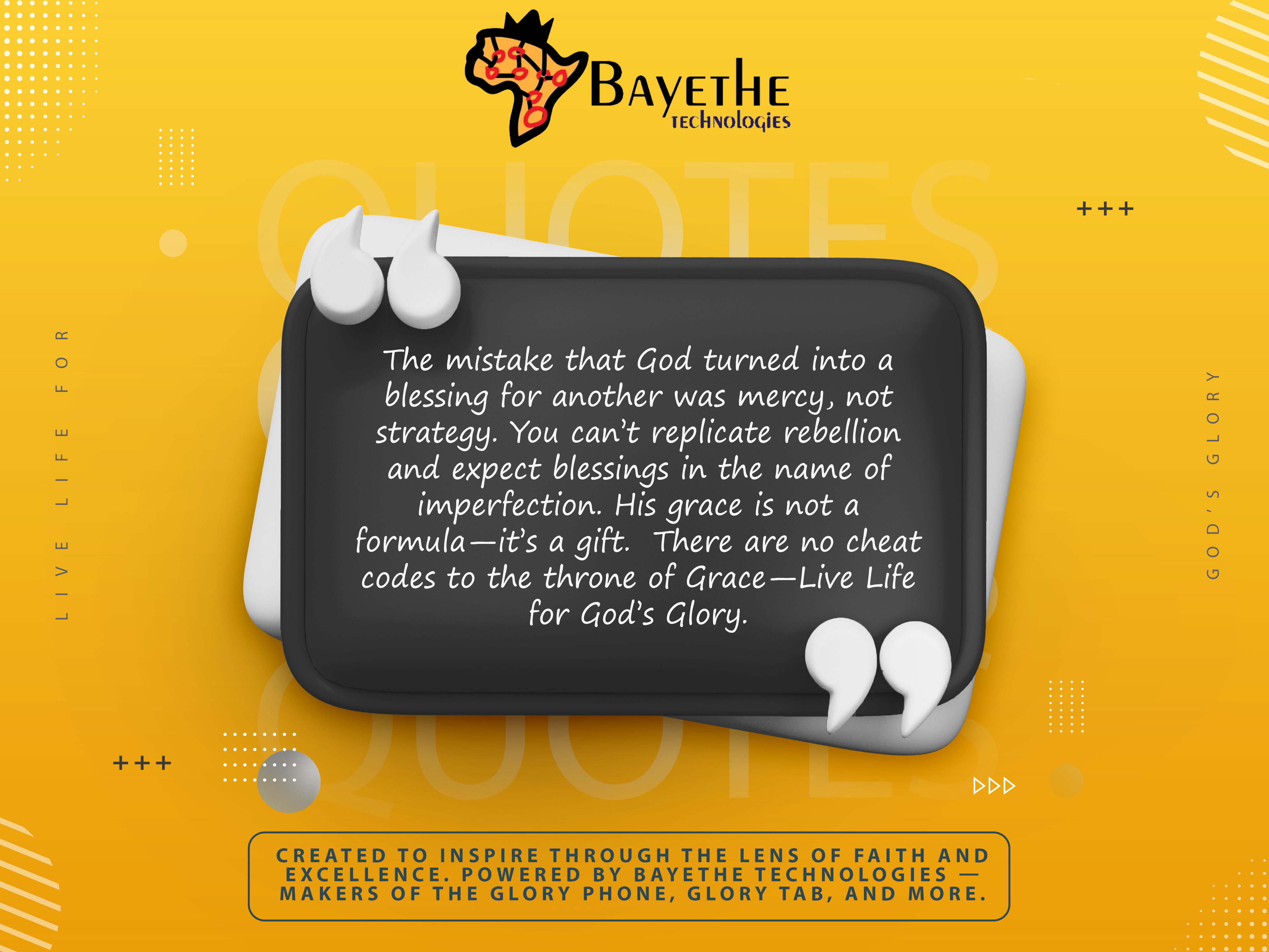 Live Life for God's Glory