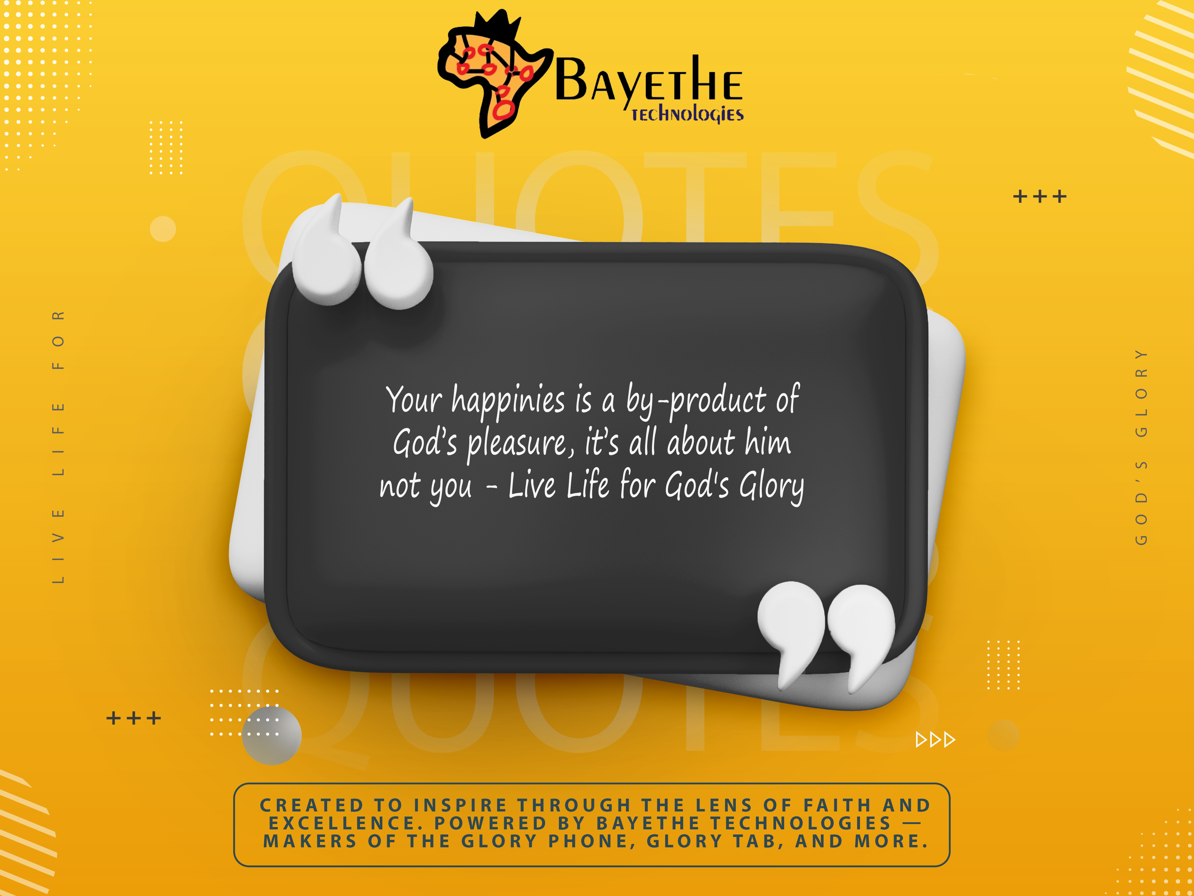 Live Life for God's Glory
