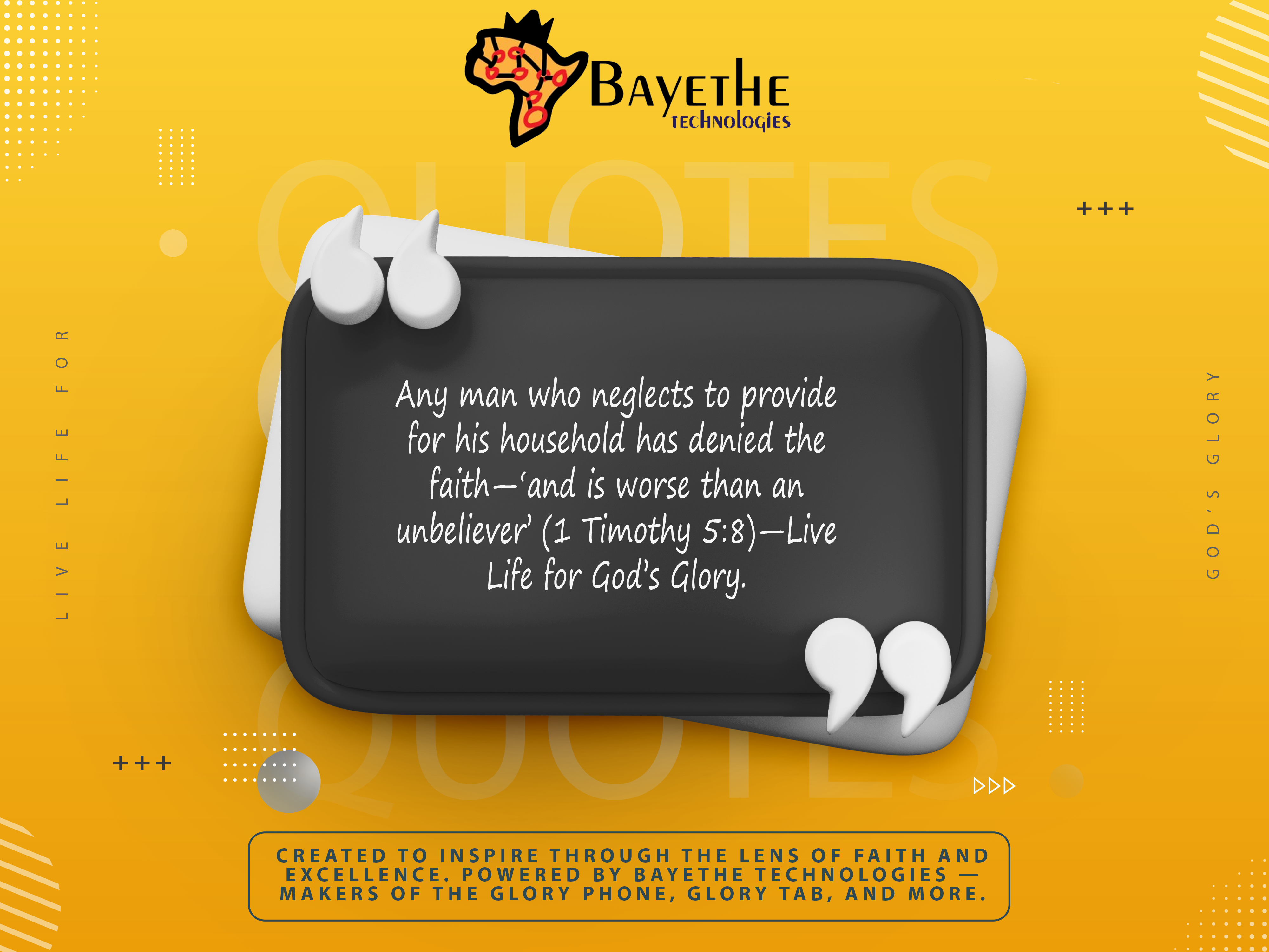 Live Life for God's Glory