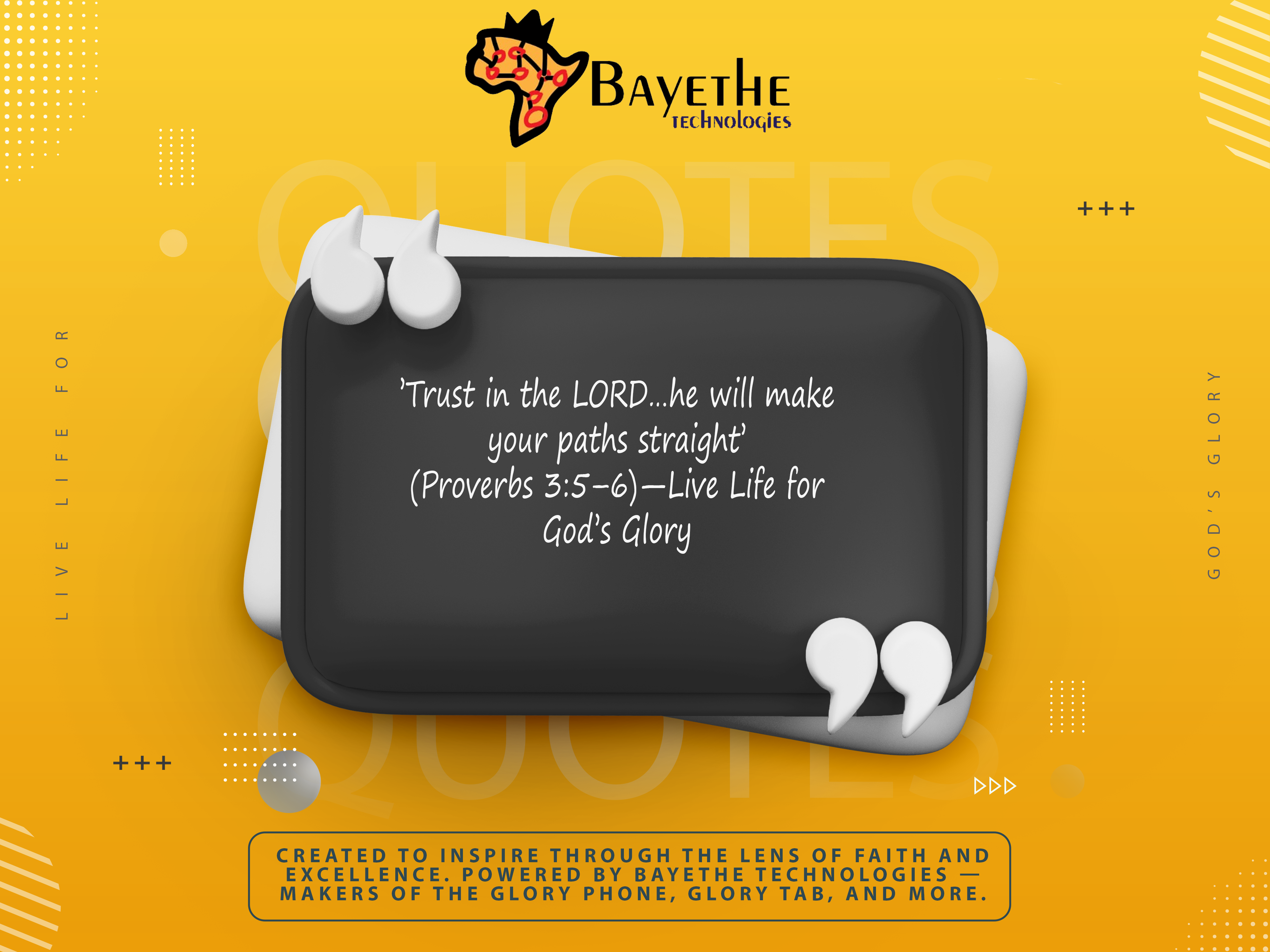 Live Life for God's Glory