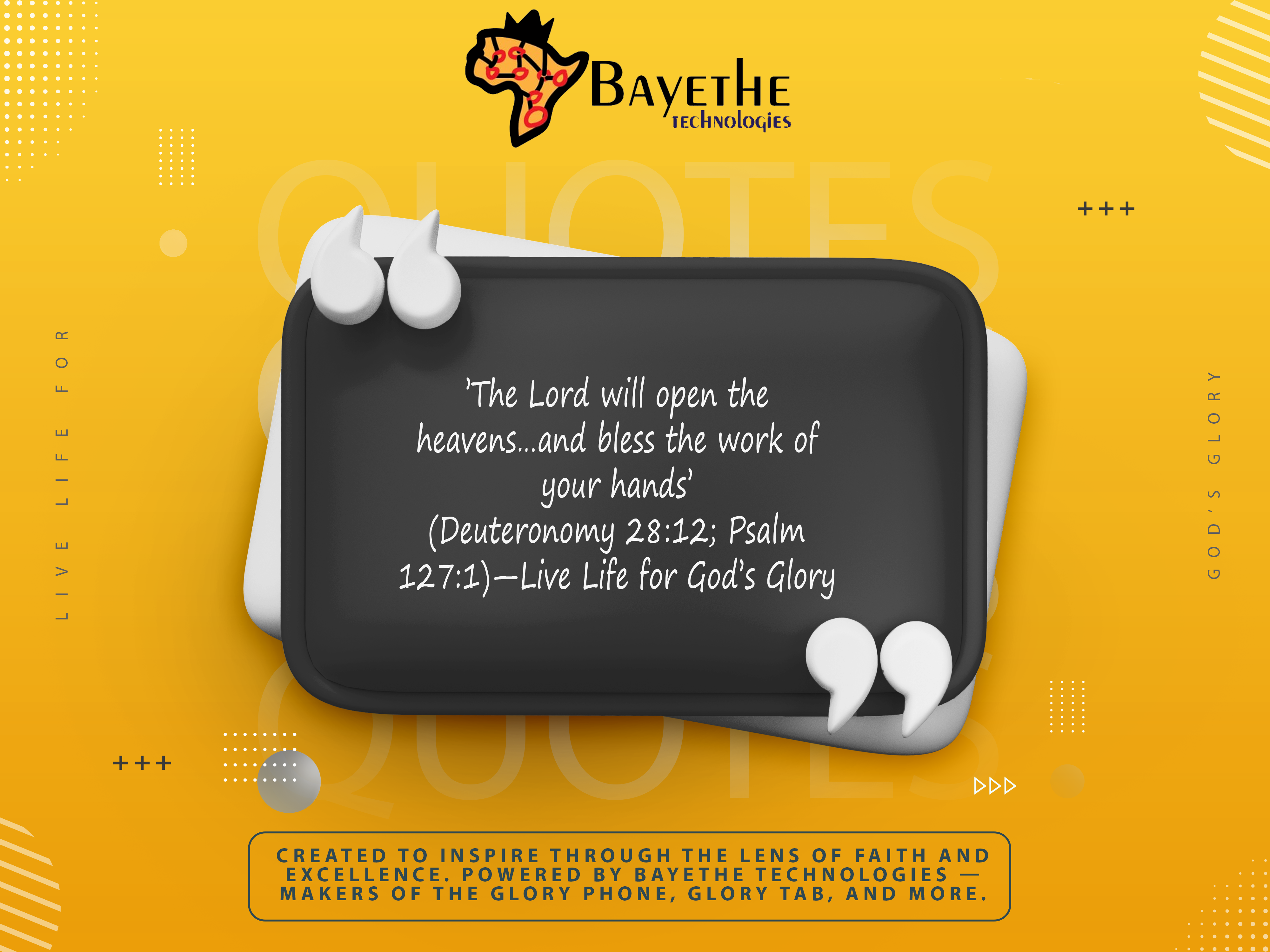 Live Life for God's Glory