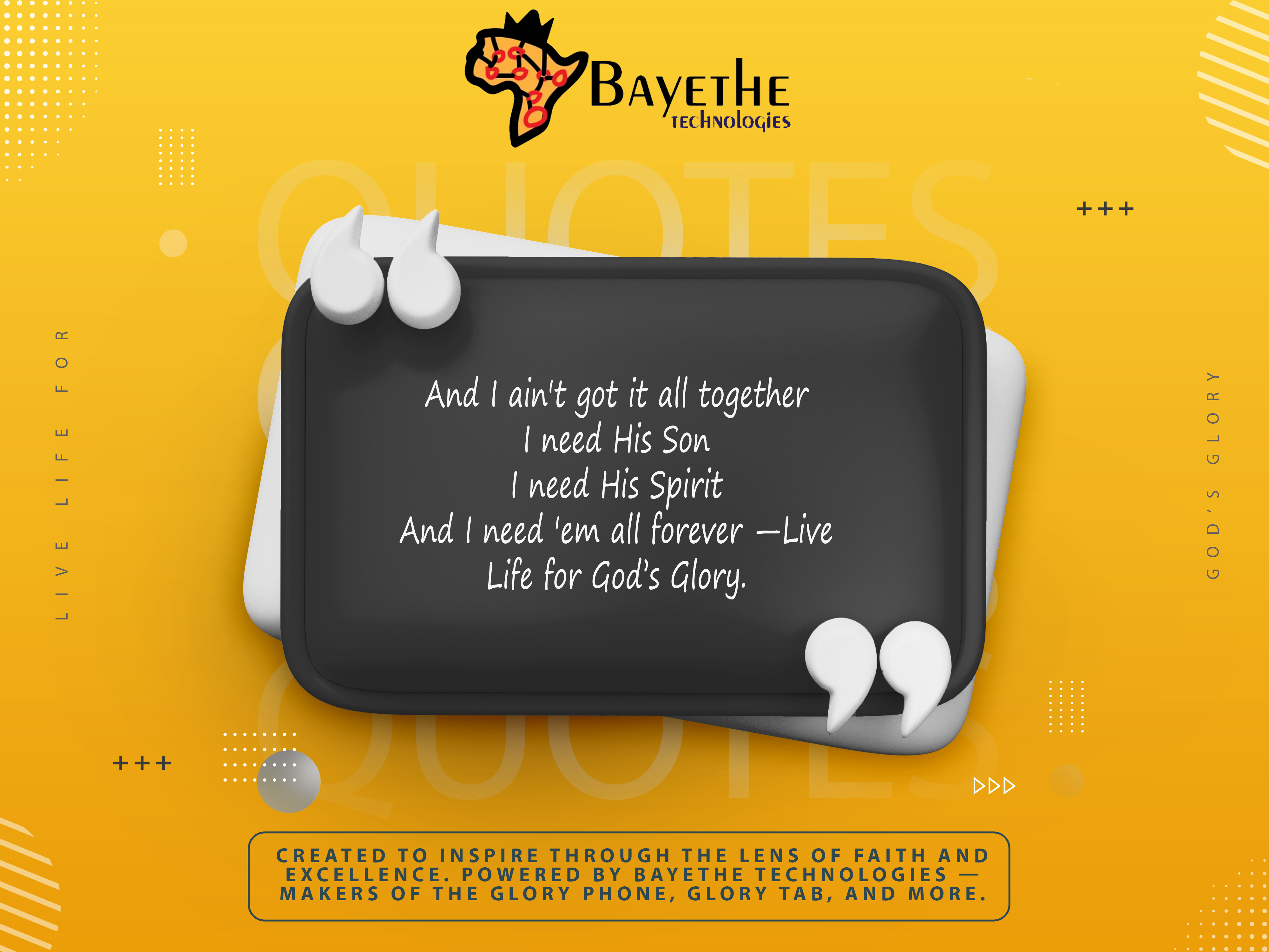 Live Life for God's Glory