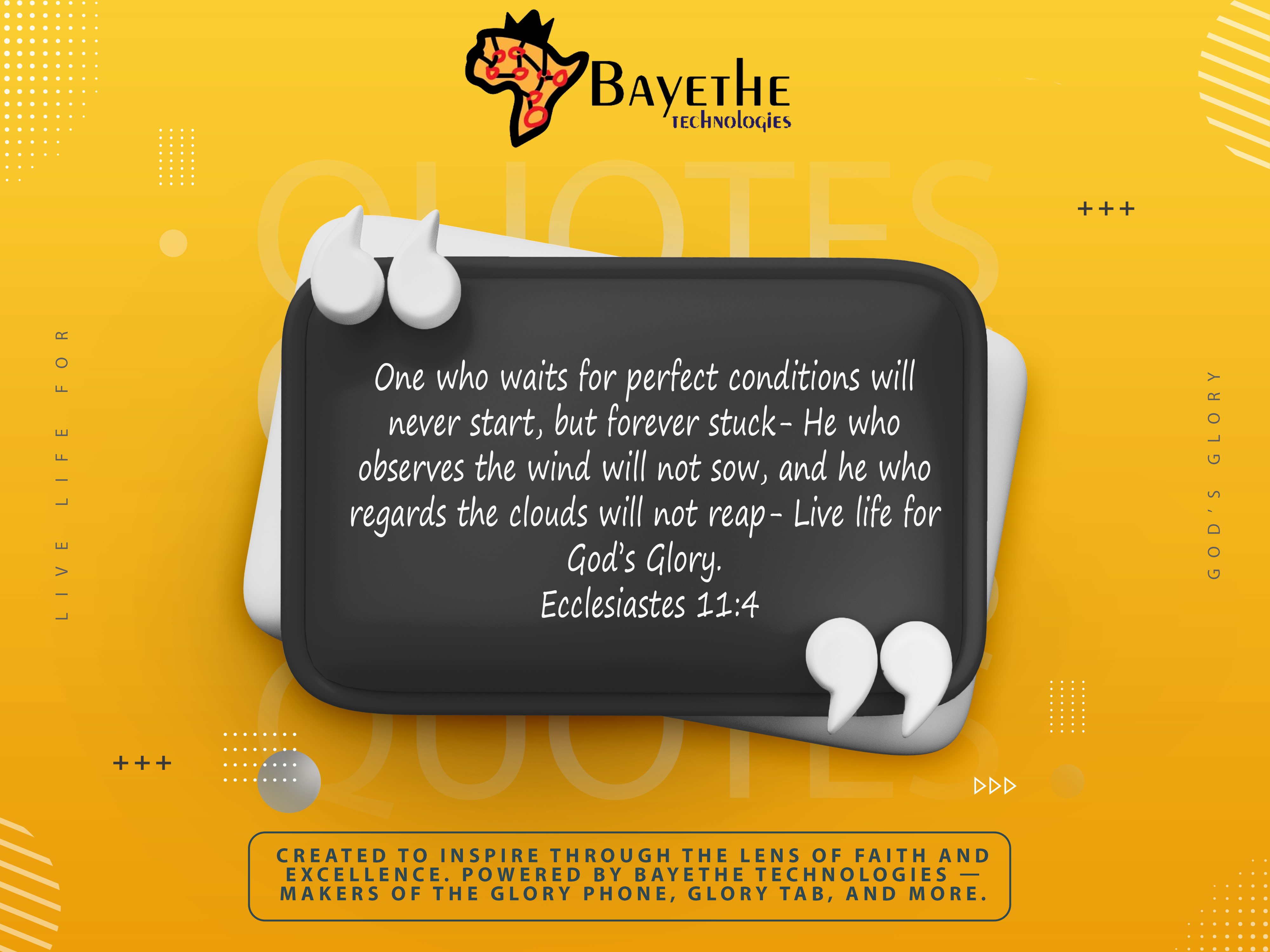 Live Life for God's Glory