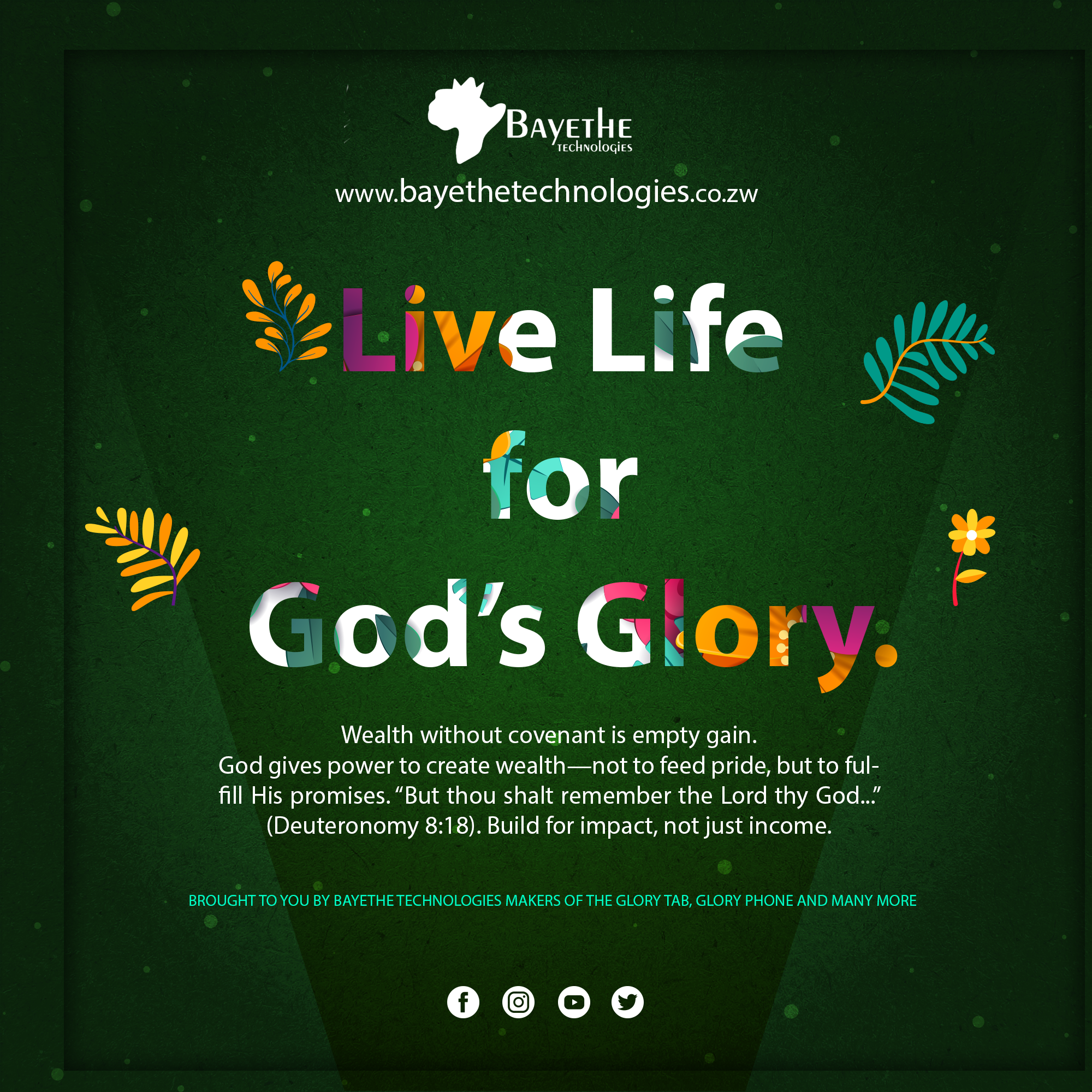 Live Life for God's Glory