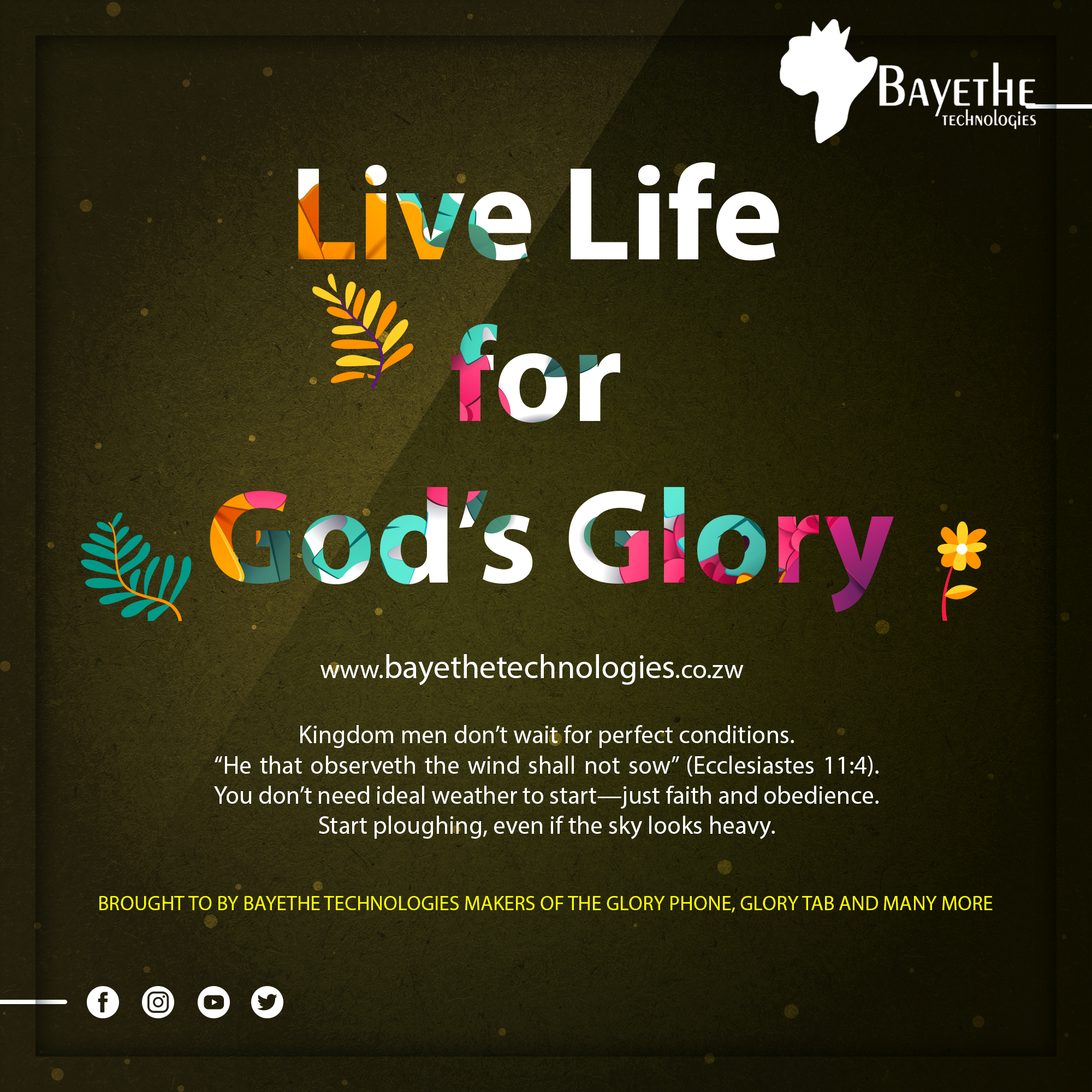 Live Life for God's Glory