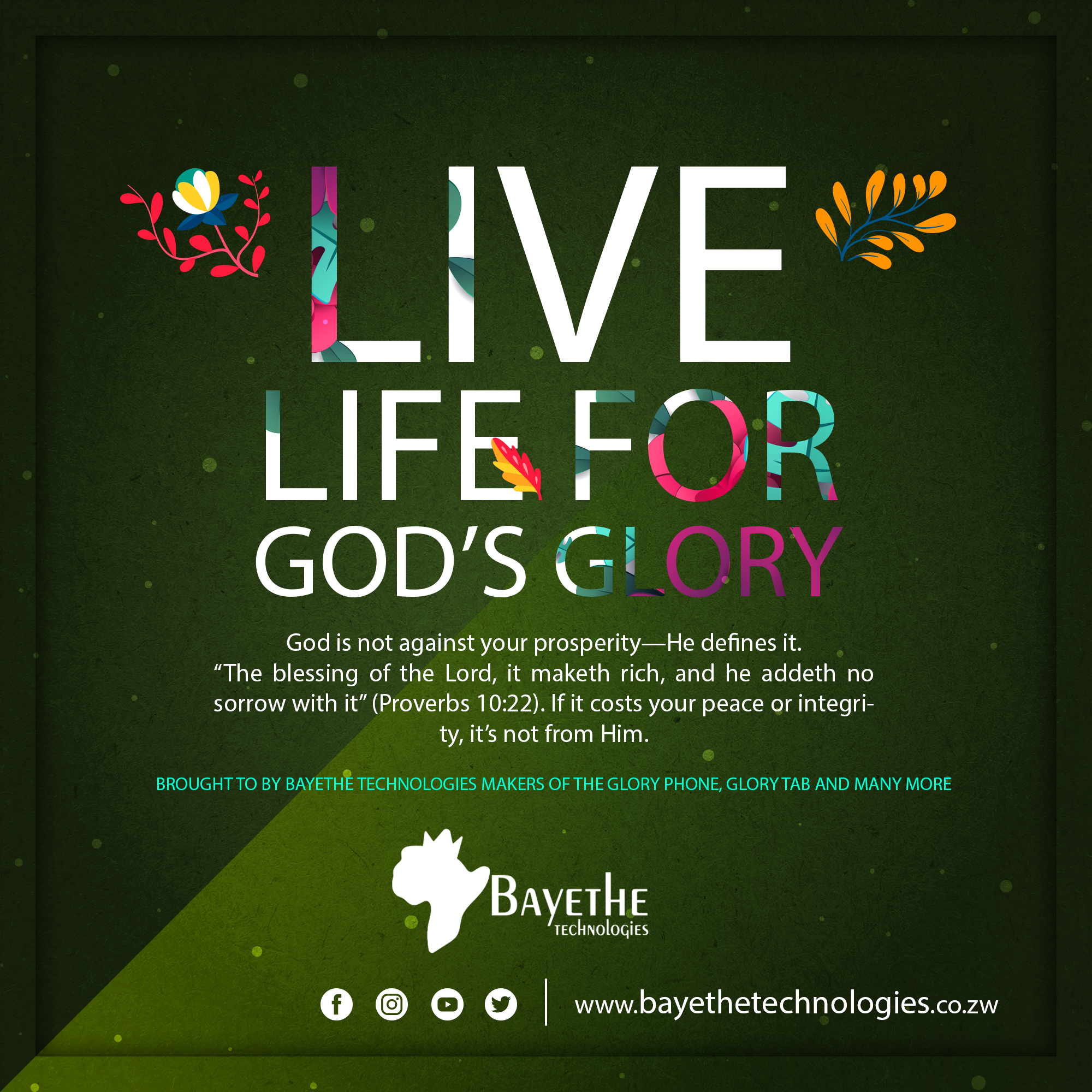 Live Life for God's Glory