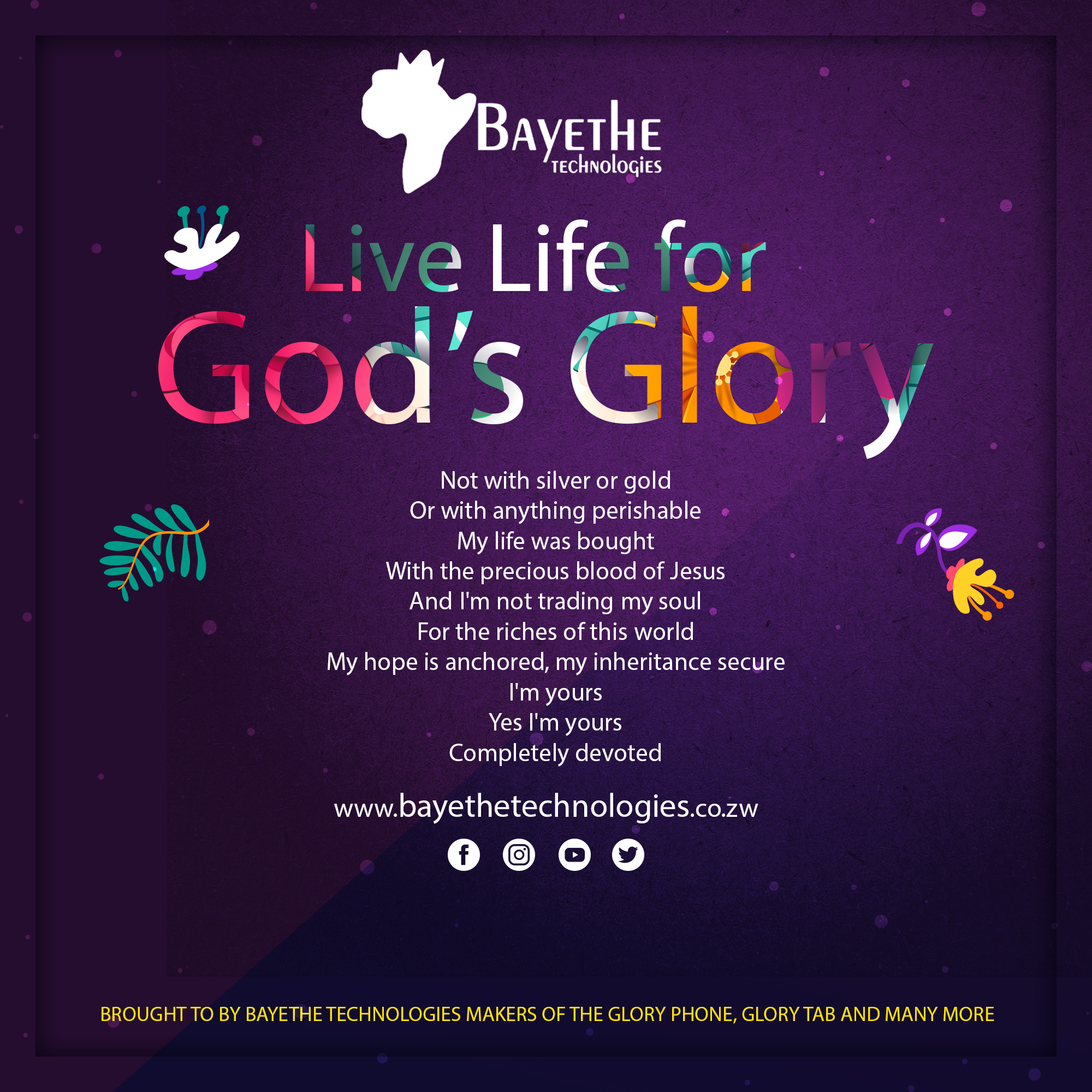 Live Life for God's Glory