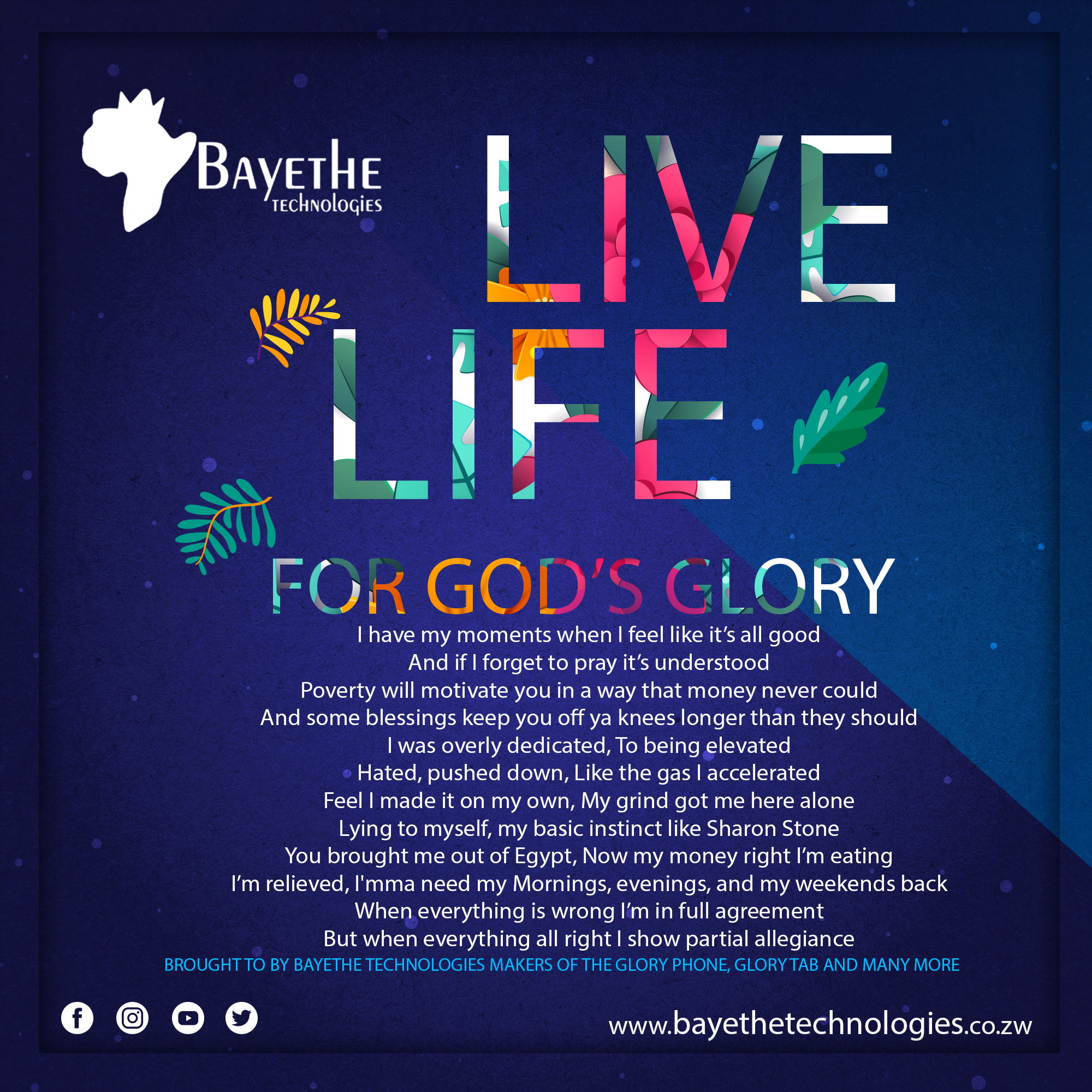 Live Life for God's Glory