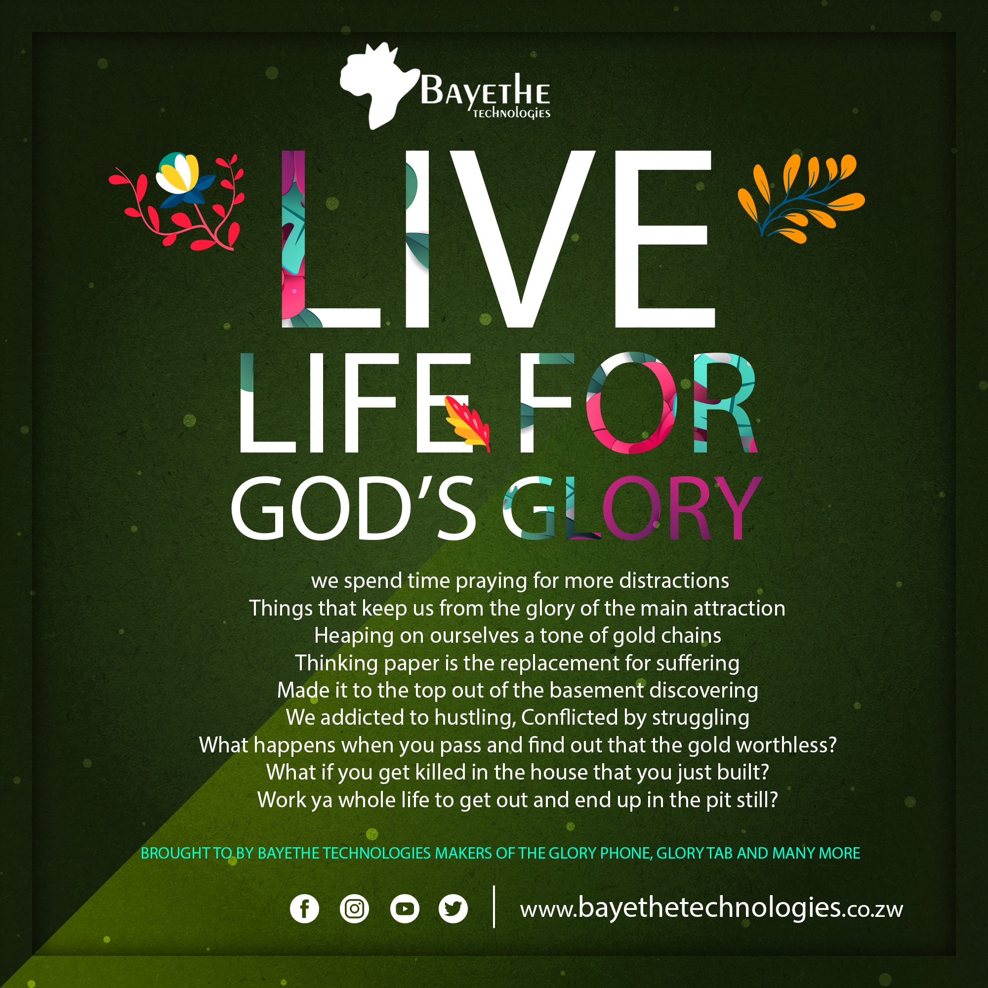 Live Life for God's Glory